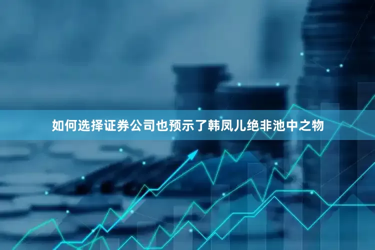 如何选择证券公司也预示了韩凤儿绝非池中之物