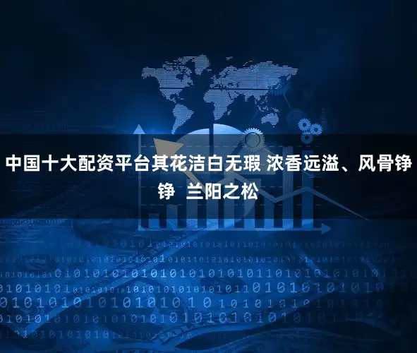 中国十大配资平台其花洁白无瑕 浓香远溢、风骨铮铮  兰阳之松